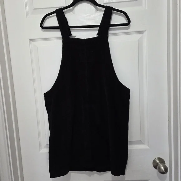 Celebrity Pink Black Corduroy Overall Jumper Mini Dress Size Medium - Picture 4 of 11